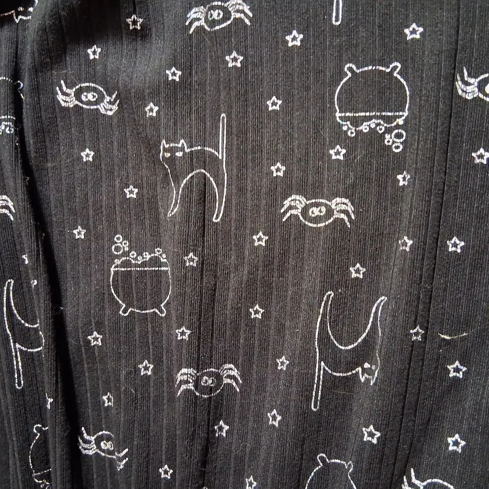 Halloween Print Black Size 10 Girls Dress Black Cat Cauldron Spiders Spooky